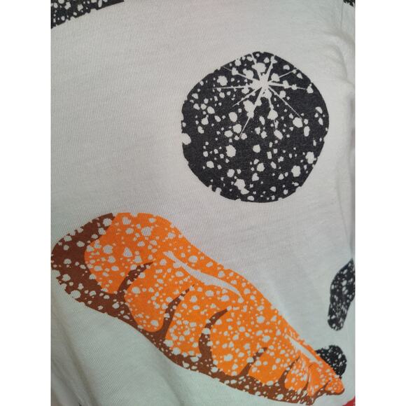 Winter Holiday snowman long sleeve tunic high low hem V-neck Small - Picture 7 of 10